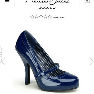 Navy Blue Mary Jane Pumps
